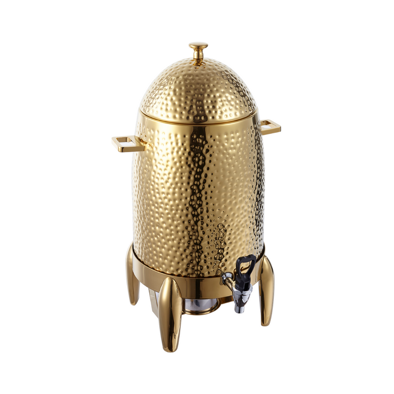 Vague Stainless Steel Gold Hammered 19 Liter Coffee Dispenser