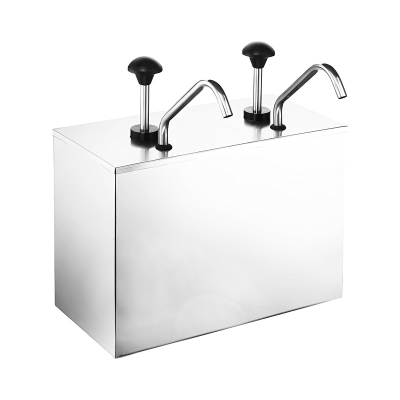 Vague Stainless Steel Double Condiment Dispenser 3L + 3L