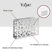 Vague Stainless Steel Tissue Holder 12.2 x 8.6 cm - Al Makaan Store