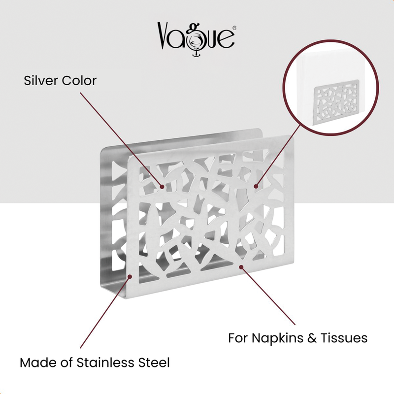 Vague Stainless Steel Tissue Holder 12.2 x 8.6 cm - Al Makaan Store