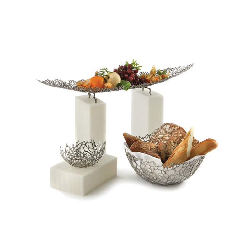 Vague Modular Acrylic Buffet Display Risers Set – 7 Layers, Matte White (Assorted Sizes) - Al Makaan Store