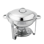 Vague Stainless Steel Round Chafing Dish 6.5 Liter with Fuel Holder - Al Makaan Store