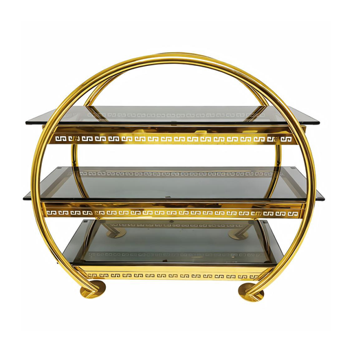 Vague Food Display Stand with Black Glass 80 x 35 x 65 cm - Al Makaan Store