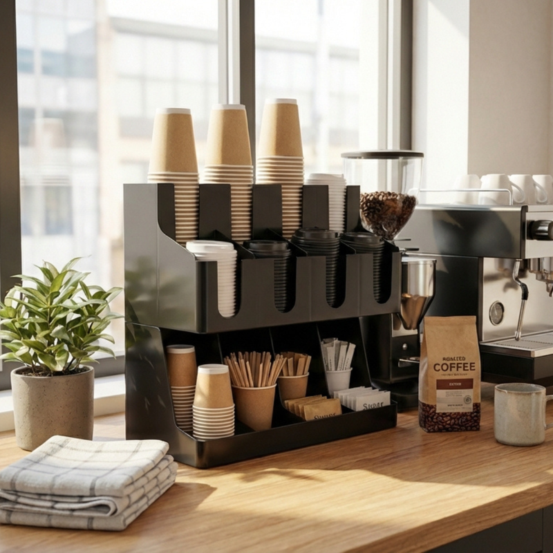 Vague PC 4 Compartment Cup Holder Set