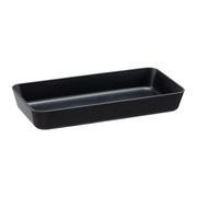 Vague PP Black Food Display Plate 28 x 14  cm - Al Makaan Store