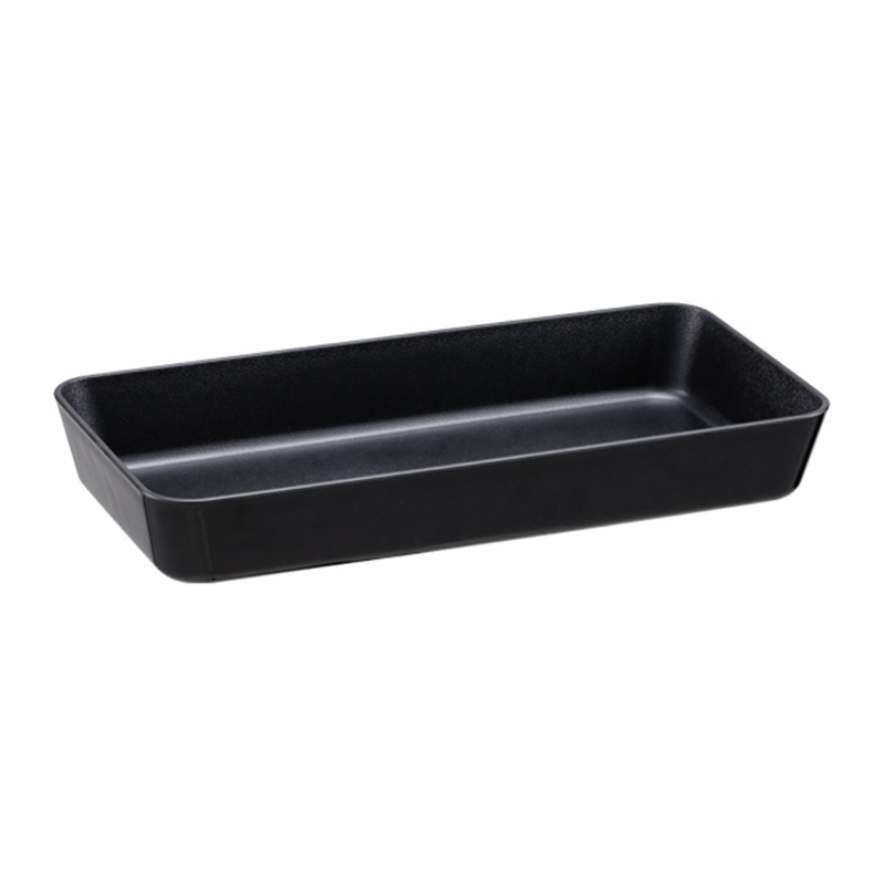Vague PP Black Food Display Plate 28 x 14  cm - Al Makaan Store