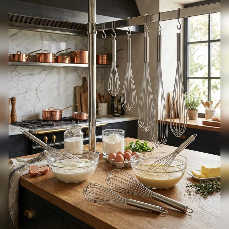 Vague Stainless Steel Whisk with Hook