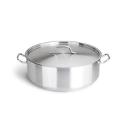 Caternox Stainless Steel Induction Low Casserole with Lid-Al Makaan Store