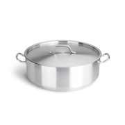 Caternox Stainless Steel Induction Low Casserole with Lid-Al Makaan Store