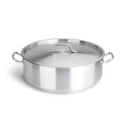 Caternox Stainless Steel Induction Low Casserole with Lid-Al Makaan Store