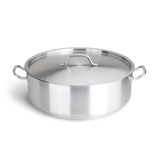 Caternox Stainless Steel Induction Low Casserole with Lid-Al Makaan Store