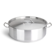 Caternox Stainless Steel Induction Low Casserole with Lid-Al Makaan Store