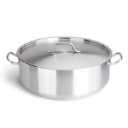 Caternox Stainless Steel Induction Low Casserole with Lid-Al Makaan Store