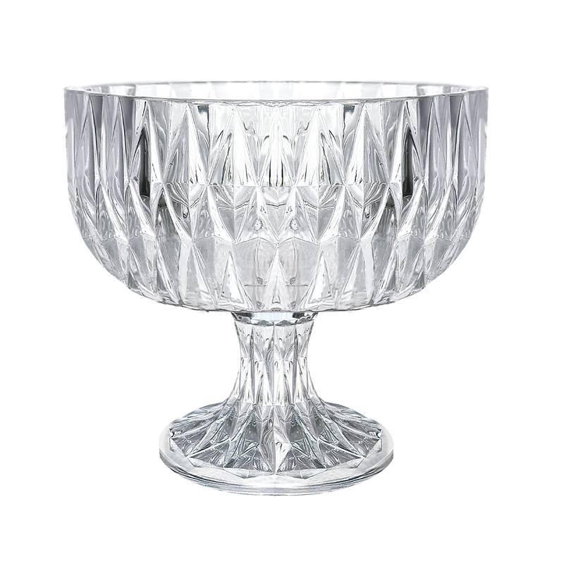 Crystaluxe Glass Fruit Bowl with Stand 22.8 cm