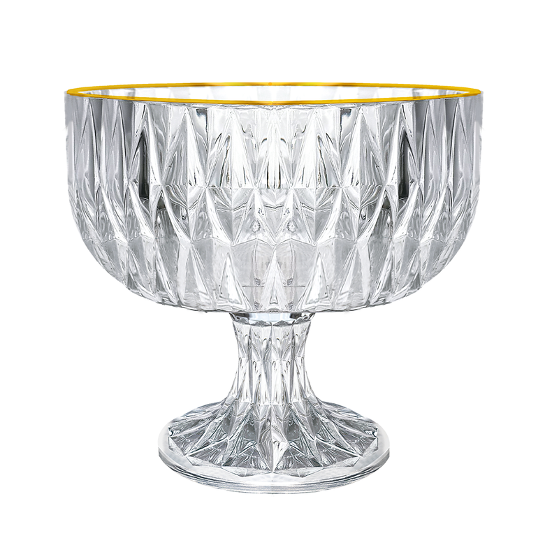 Crystaluxe Glass Fruit Bowl with Stand 22.8 cm