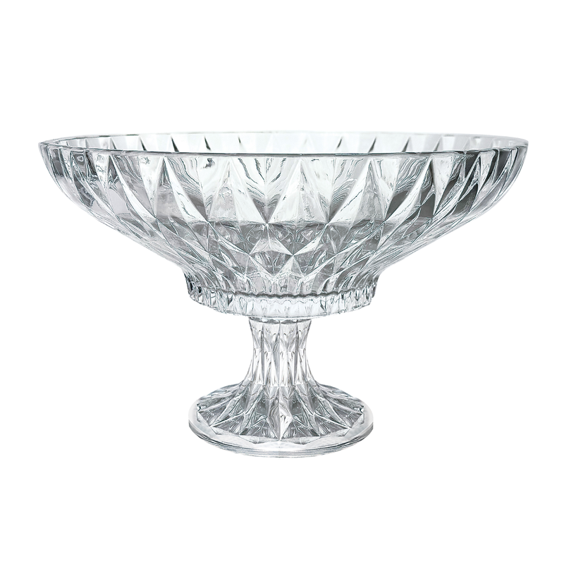Crystaluxe Glass Fruit Bowl with Stand 31.5 cm