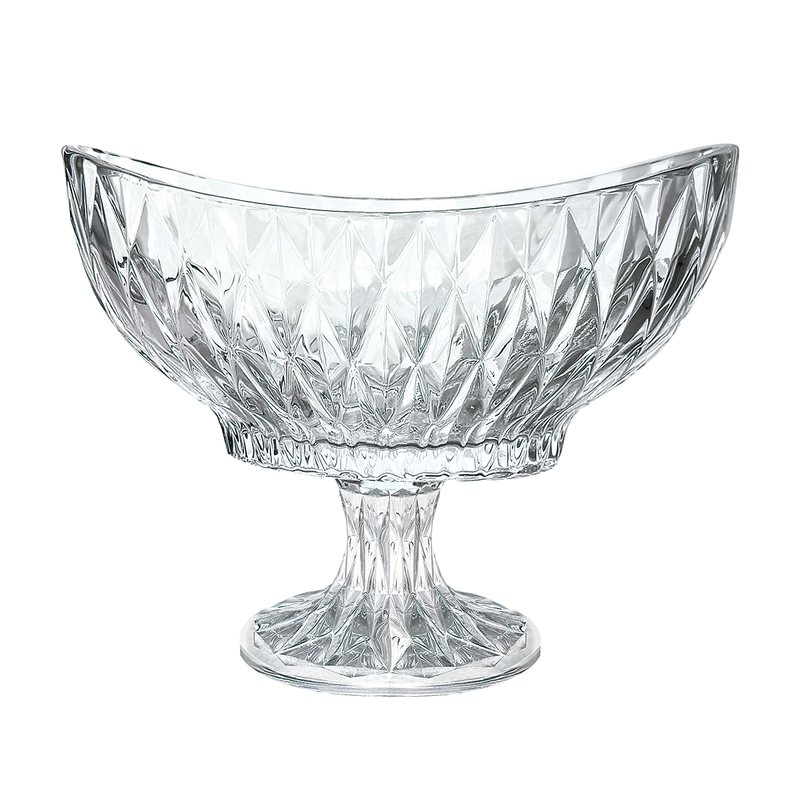 Crystaluxe Glass Fruit Bowl with Stand 28 cm