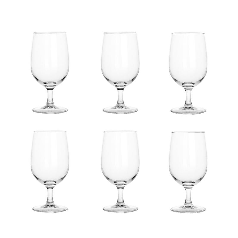 Deli Glass 6 Pieces Glass Water Goblet 400 ml Set - Al Makaan Store