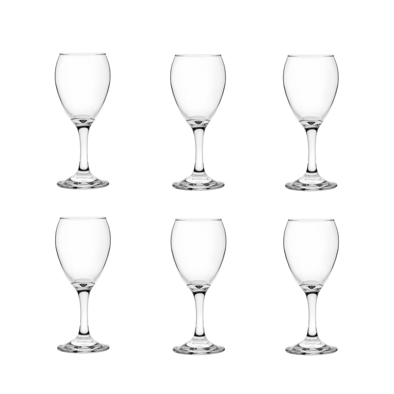 Deli Glass 6 Pieces Water Goblet 195 ml Set