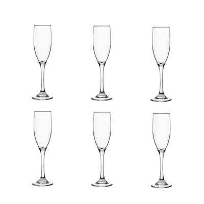 Deli Glass 6 Pieces Champagne Glass 190 ml Set