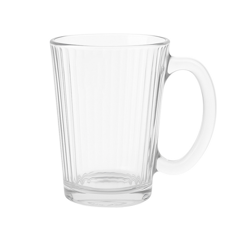 Deli Glass Mug 290 ml Lined Design 6 Pieces Set - Al Makaan Store
