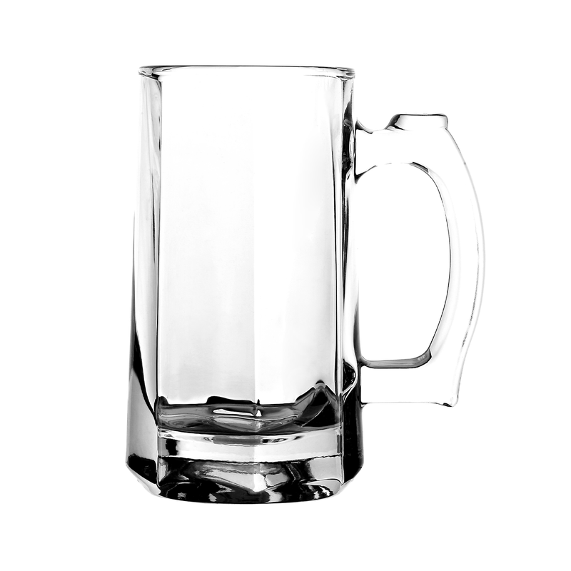 Deli Glass Beer Mug 380 ml 6 Pieces Set H14.7 cm - Al Makaan Store