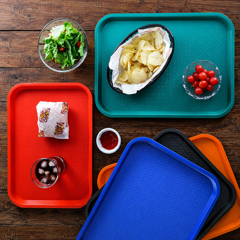 Vague Recatangular Plastic Fast Food Tray 45 x 35 cm