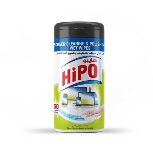 HiPO Electronic Screens Cleaning & Polishing 50 Wet Wipes - Al Makaan Store