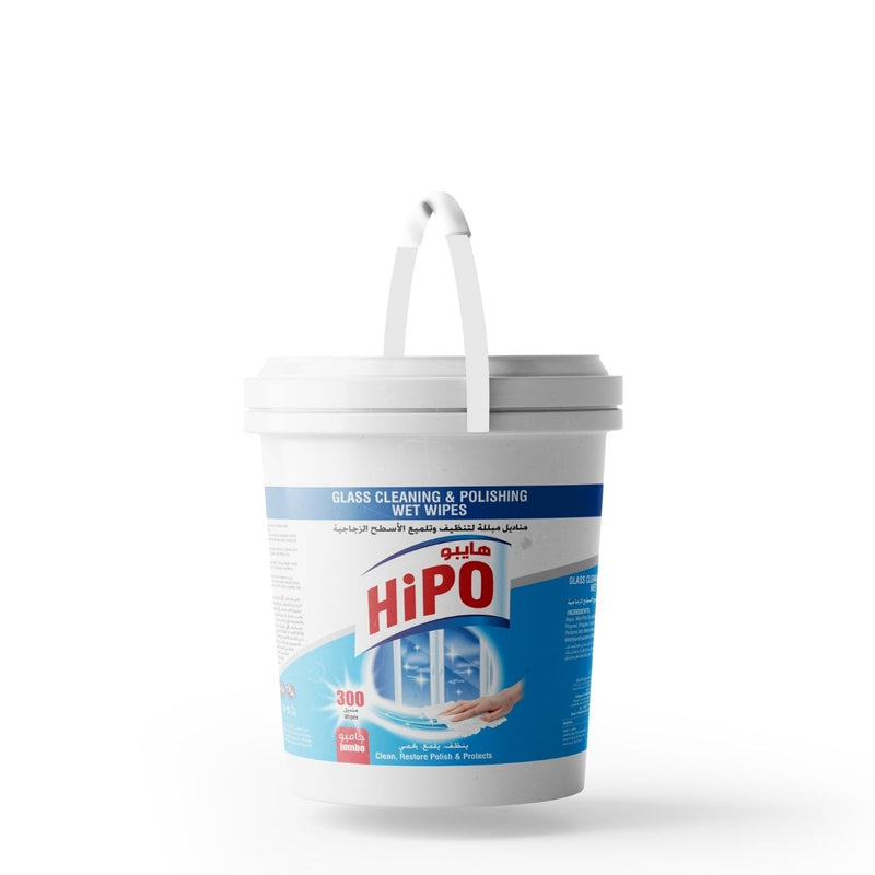 HiPO Glass Cleaning & Polishing 300 Wet Wipes - Al Makaan Store
