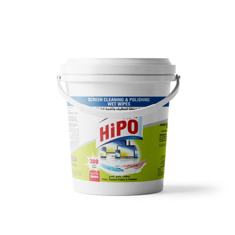 HiPO Electronic Screens Cleaning & Polishing 300 Wet Wipes - Al Makaan Store