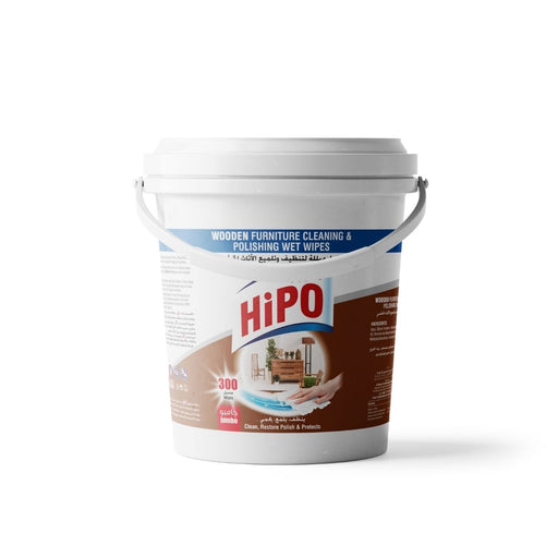 HiPO Wooden Furniture Cleaning & Polishing 300 Wet Wipes - Al Makaan Store