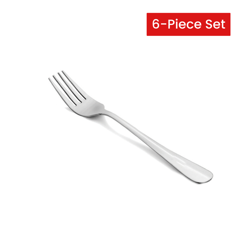 Vague Olive Rose Stainless Steel Table Fork 20.5 cm - 6 Pcs Set