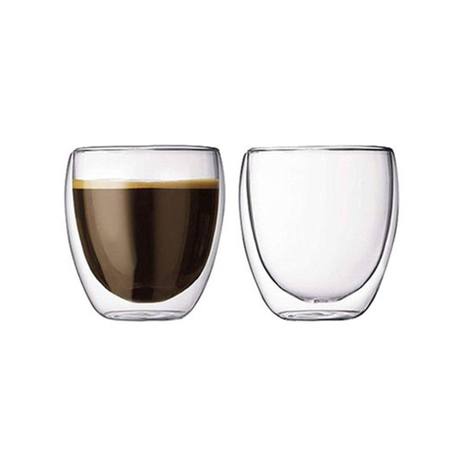 Blackstone Borosilicate Double Wall Glass Tumbler 100 ml 2 Piece Set - Al Makaan Store