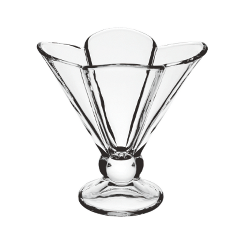 2 Pieces Glass Ice Cream Cup 190 ml Set