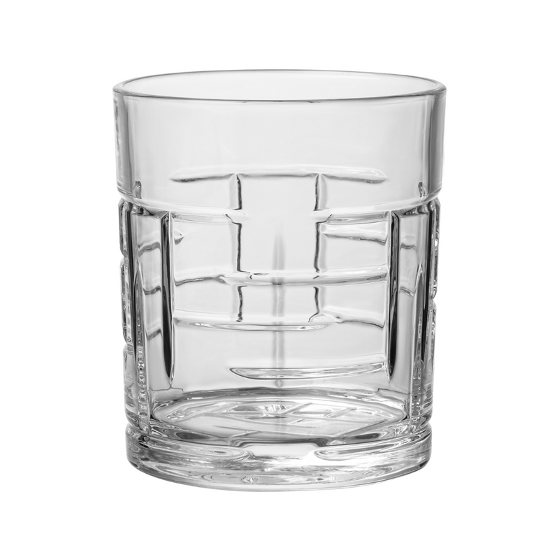 LX Whiskey Glass 390 ml 6 Pieces Set Block Design - Al Makaan Store