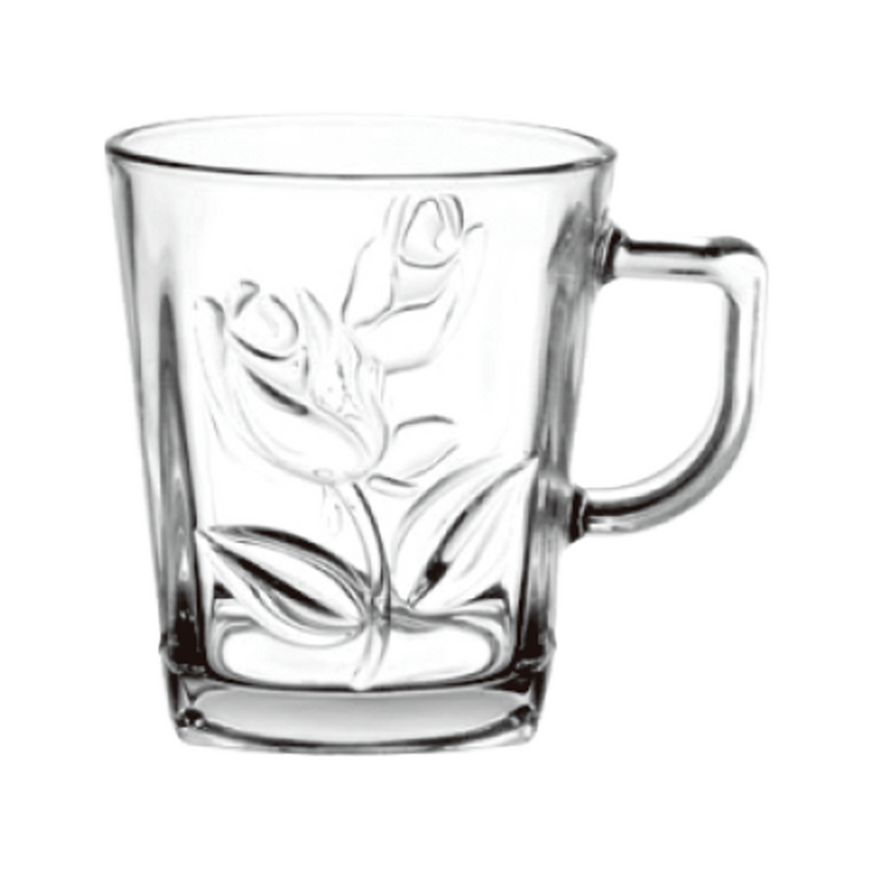 LX Glass Tea Cup 268 ml 6 Pieces Set - Al Makaan Store