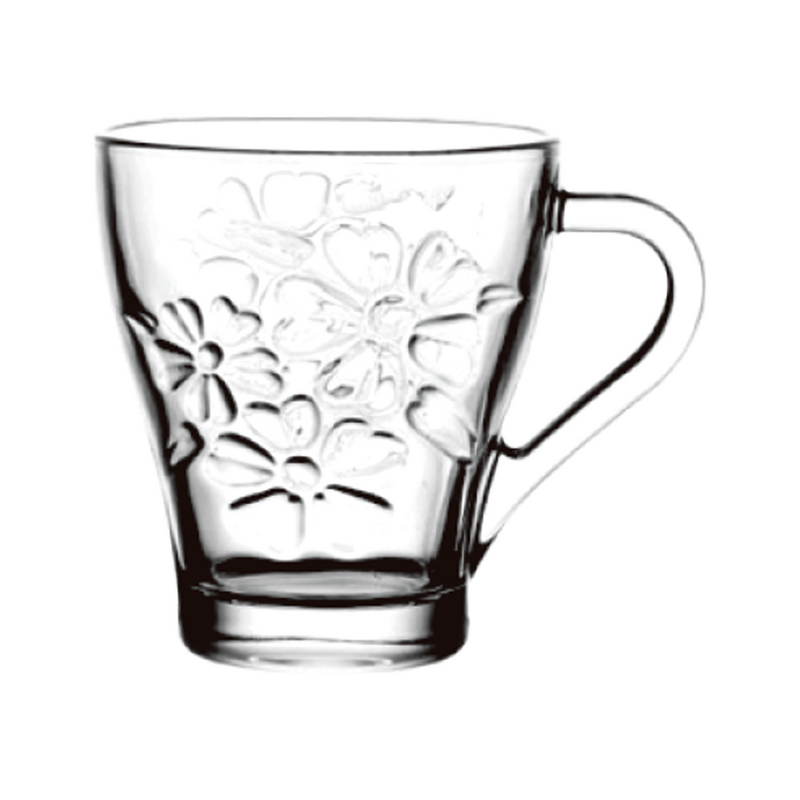 LX Glass Tea Cup 270 ml 6 Pieces Set - Al Makaan Store