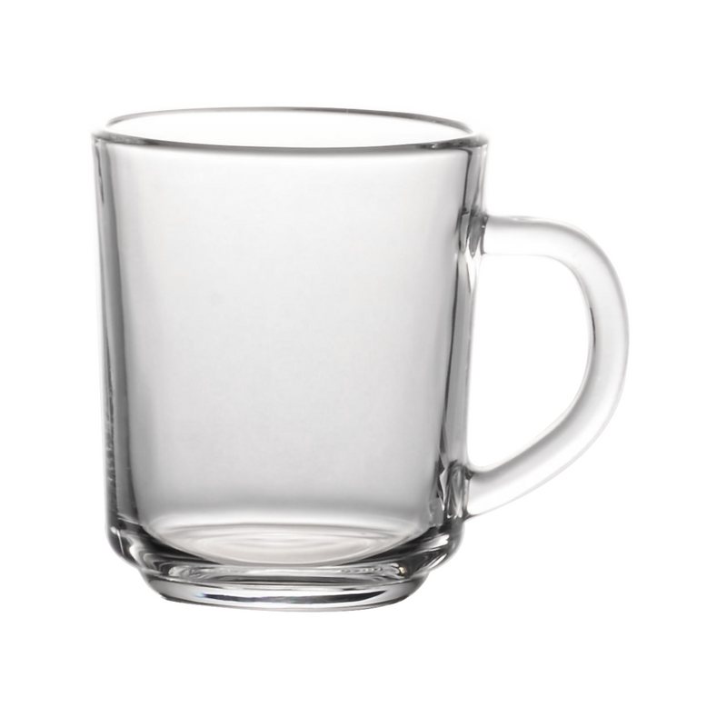LX Glass Tea Cup with Handle 240 ml - Al Makaan Store