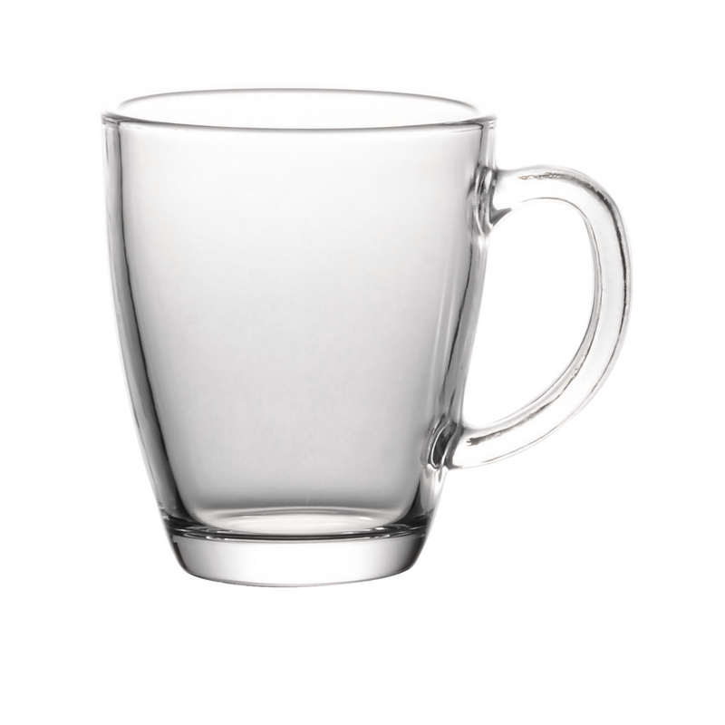 LX Glass Cup with Handle 385 ml 9.1 x 5.5 x 10.6 cm - Al Makaan Store