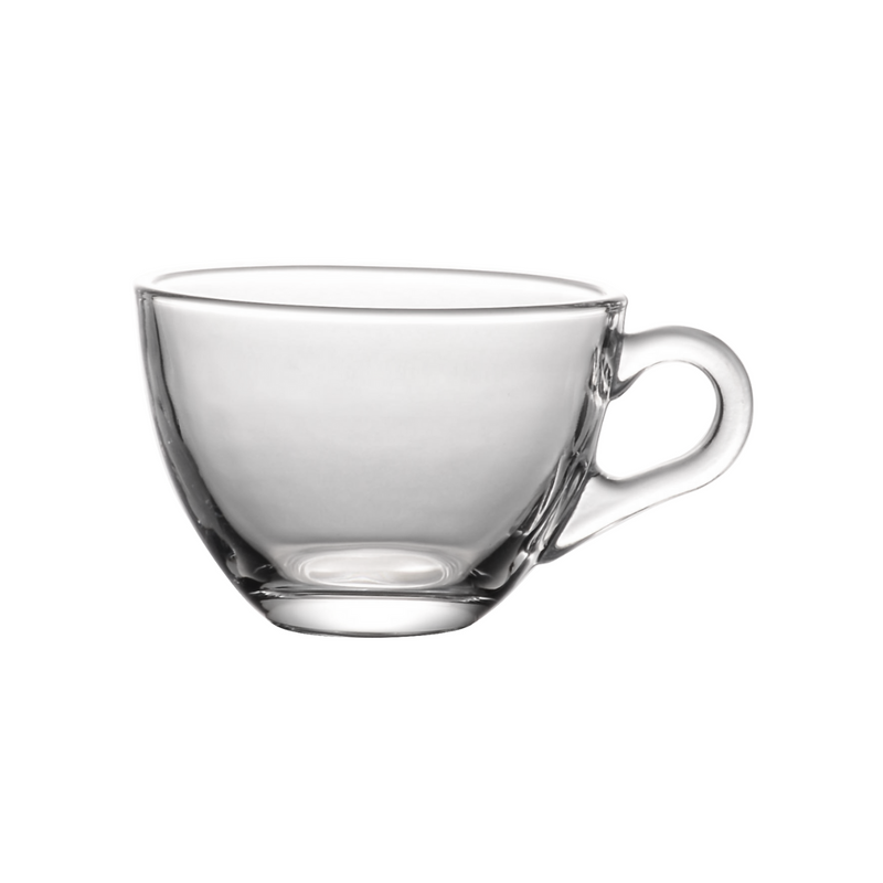 LX Glass Coffee Cup with Handle 190 ml - Al Makaan Store