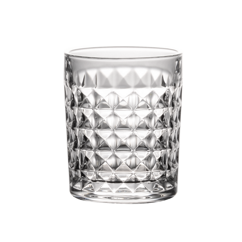 LX Glass Whiskey Cup 270 ml Diamond Design - Al Makaan Store