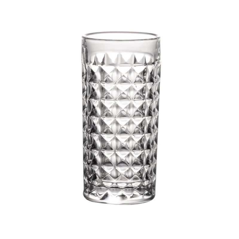 LX Glass Cup 310 ml Diamond Design - Al Makaan Store