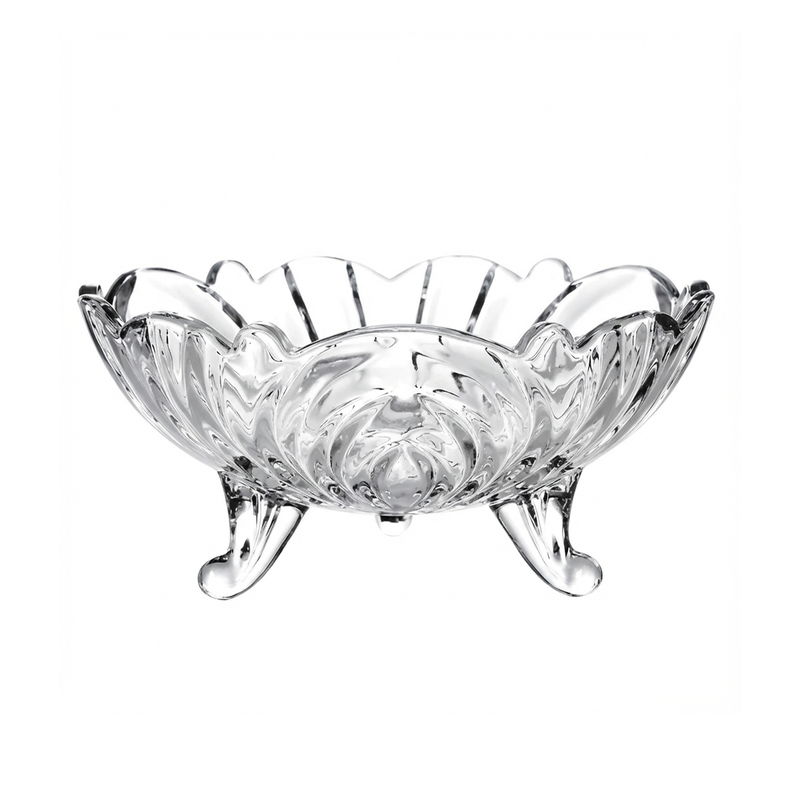 LX Glass Serving Bowl 1390 ml Wave Design- Al Makaan Store
