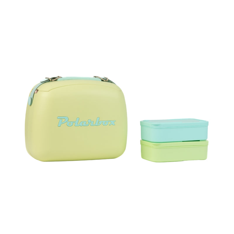 Polarbox 6L Summer Pop Cooler Bag with 2 Containers Lime & Cyan