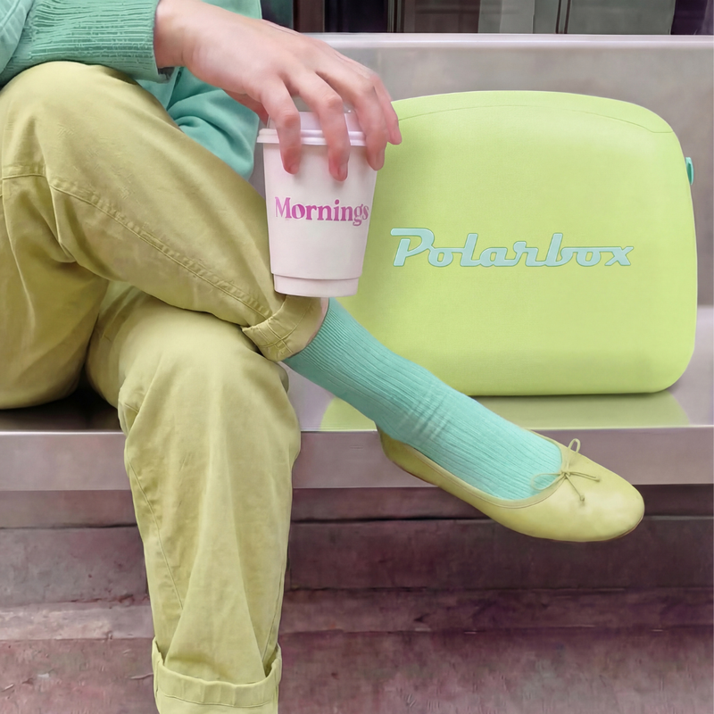 Polarbox 6L Summer Pop Cooler Bag with 2 Containers Lime & Cyan