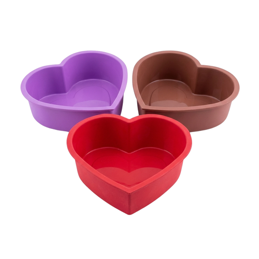 Silicolife Heart Shape Silicone Cake  Mold – Assorted Color- Al Makaan Store