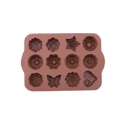 Silicolife 12-Hole Mix Shape Muffin & Cookie Silicone Mold – Assorted Color- Al Makaan Store