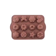 Silicolife 12-Hole Mix Shape Muffin & Cookie Silicone Mold – Assorted Color- Al Makaan Store