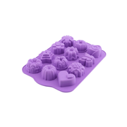 Silicolife 12-Hole Mix Shape Muffin & Cookie Silicone Mold – Assorted Color- Al Makaan Store