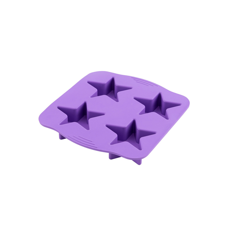 Silicolife 4-Hole Star Shape Muffin & Cookie Silicone Mold – Assorted Color- Al Makaan Store